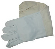 Leather Gloves with Canvas Upper
